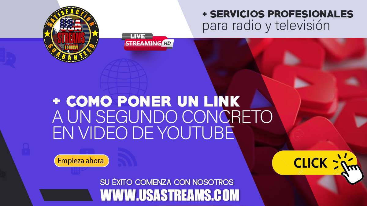 como poner un link a un segundo concreto en video de youtube