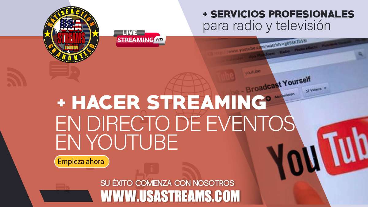 hacer streaming en directo de eventos de youtube